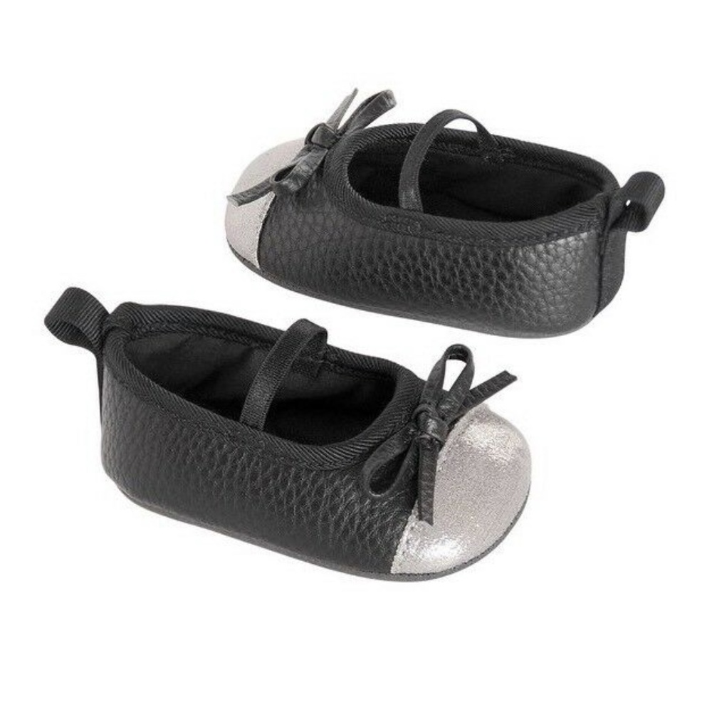 Baby Girl Carter's Mary Jane Crib Shoes Black NWT